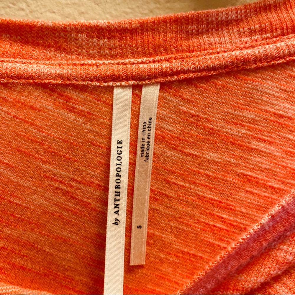 Anthropologie Damiana Women’s Coral Oversized Dolman Sleeve Drapey Sweater Small - Picture 4 of 5